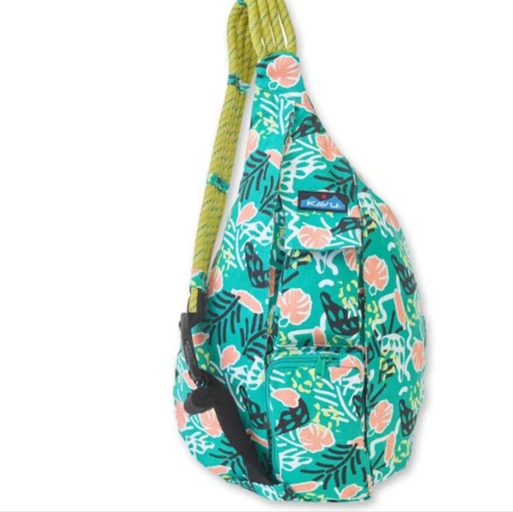KAVU Rope Sling Bag Jungle Party Multicolor